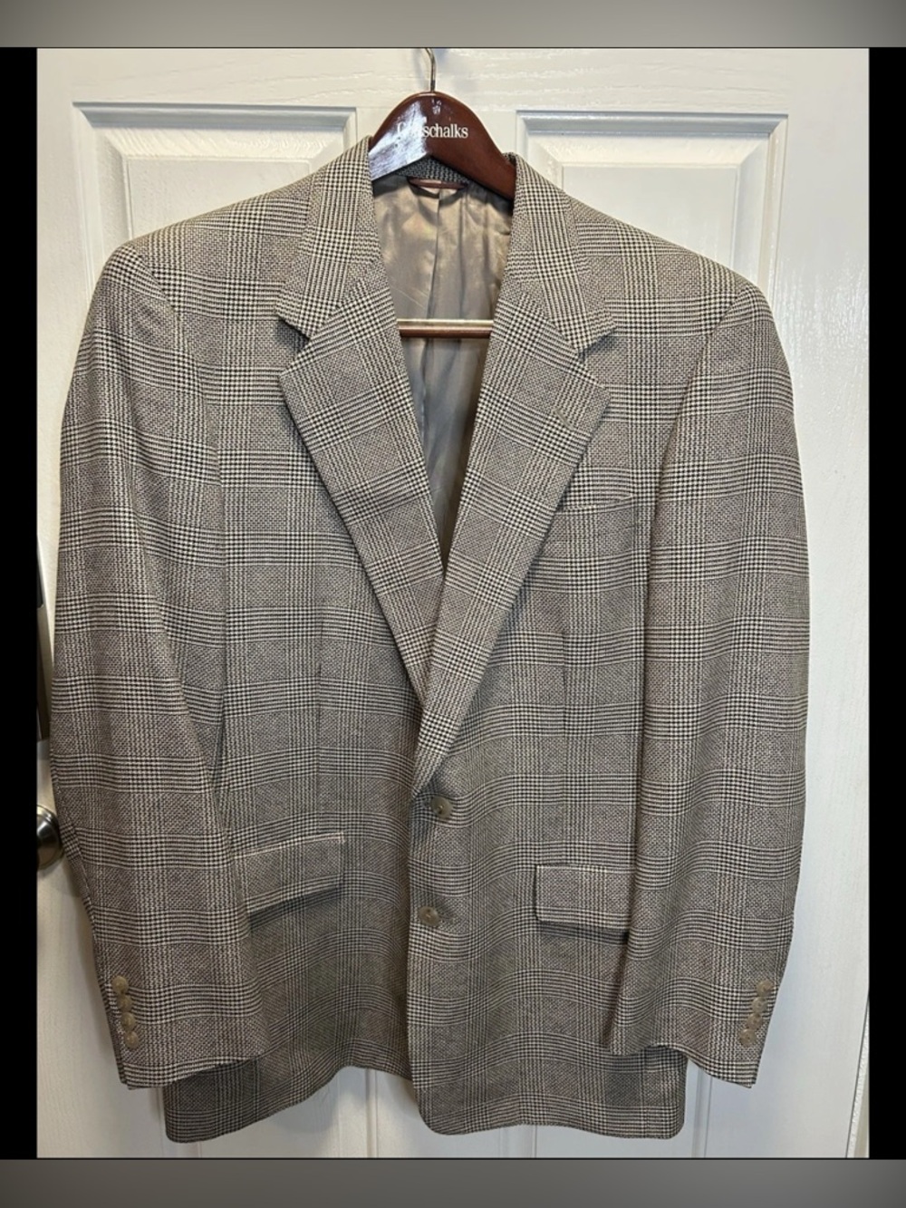 VTG Dawson & Roberts Nordstrom Sport Coat Blazer 41L Glen Plaid Houndstooth USA